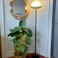 Vintage Glass Fan-shaped Dimming Floor Lamp