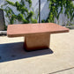 Postmodern Chocolate Brown Textured Laminate Dining Table