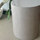 Postmodern Speckled Soft Rose Laminate Drum Side Table