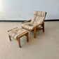 Mid-Century Modern Design Environment Adjustable Reclining Lounge Chair and Ottoman