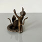 Vintage Lacquered Brass Monkey Candleholder