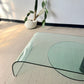 Postmodern Two-tiered Glass Waterfall Coffee Table