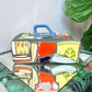 Vintage Ceramic Shard Mosaic and Cement Trinket Box