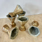 Vintage Studio Pottery Hexagon Goblets