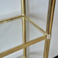 Vintage 80s Deco Style Brass Etagere