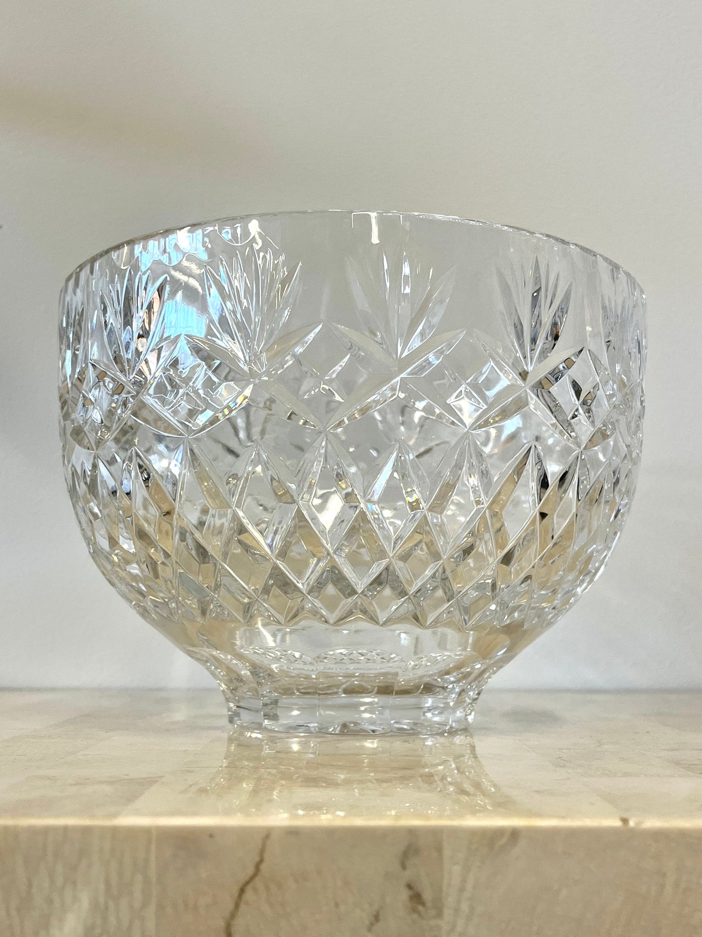 Large Vintage Cut Crystal Bowl