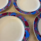 Set Five Vintage 1994 Memphis Style Majesticware “Twilight” Salad Plates