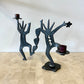 Vintage 1996 Ivan McLean Cut Steel Dancing Figures Candelabra