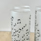 Vintage Albert Elovitz Frosted Musical Note Highball Glasses