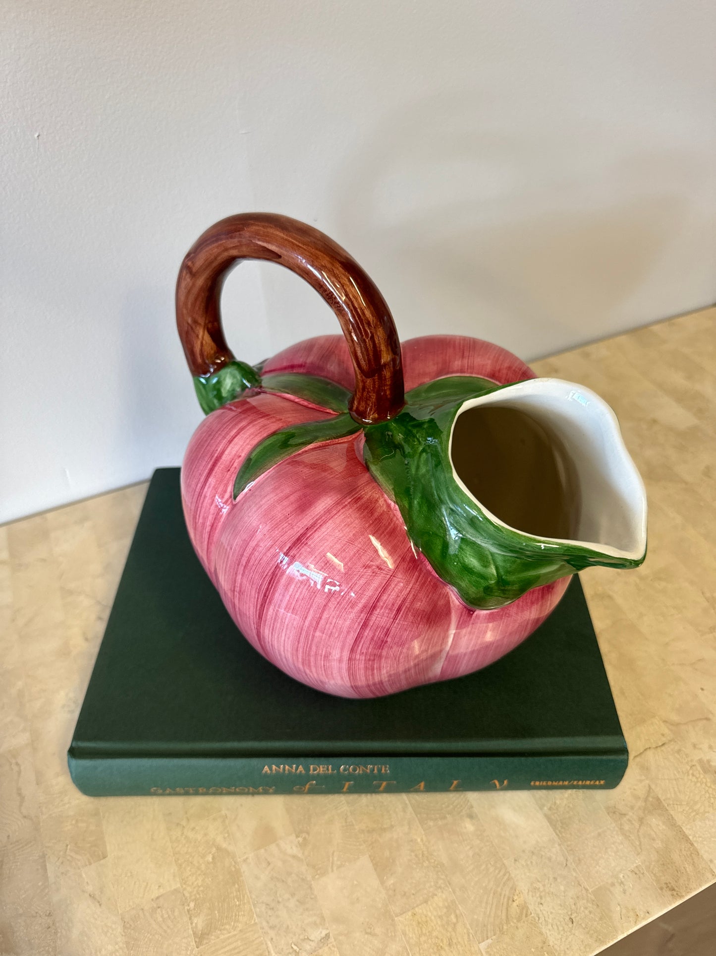 Vintage Hand Painted Ceramic Tomato Pitcher