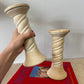 Vintage 1997 Spiral Plaster Candlesticks