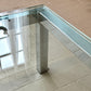 Milo Baughman Style Mid Century Chrome and Glass Coffee Table
