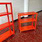 Vintage 1970s Orange Plastic Modular Shelving Set