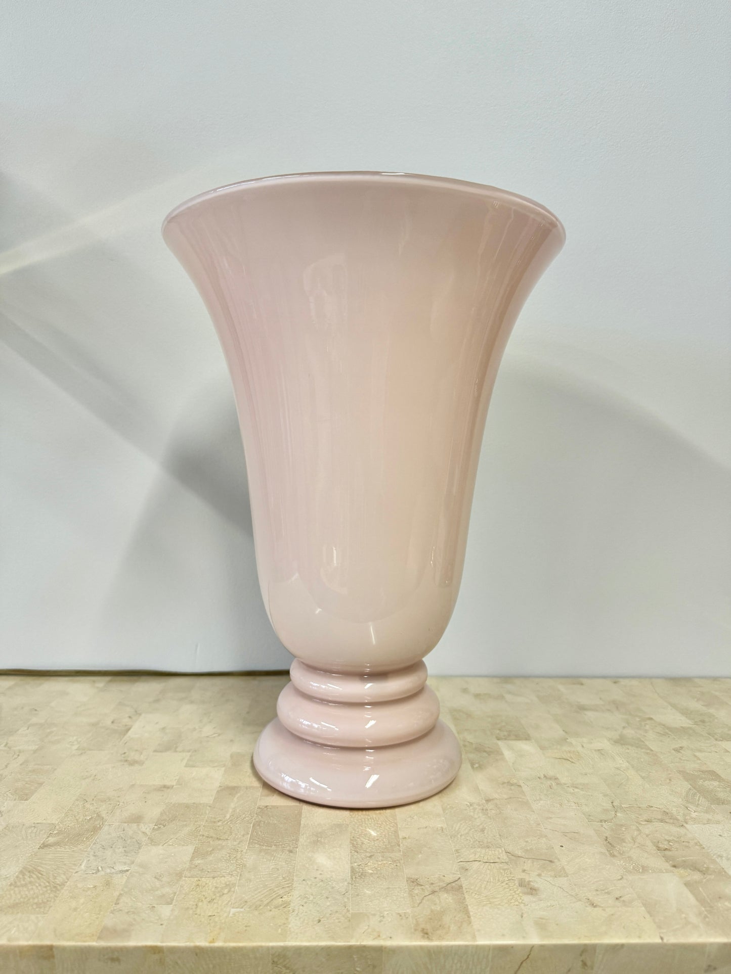 Vintage CVV Vianne French Pink Cased Glass Lamp