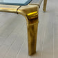 Vintage Brushed Brass & Glass Coffee Table by John Widdicomb