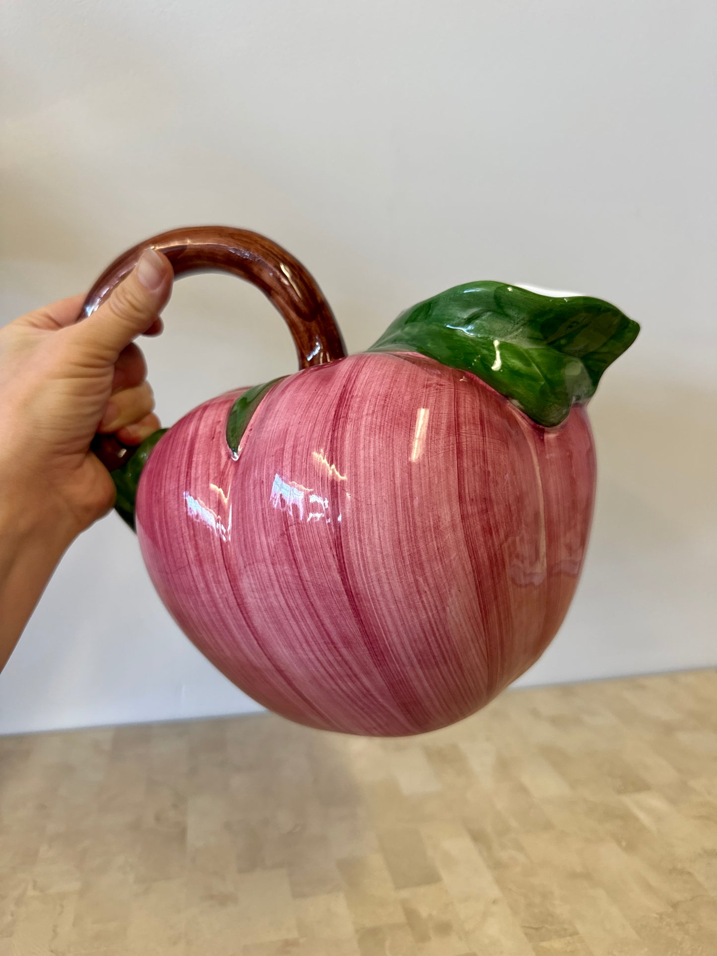 Vintage Hand Painted Ceramic Tomato Pitcher