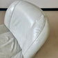 Postmodern Light Grey Leather Swivel Slipper Lounge Chair