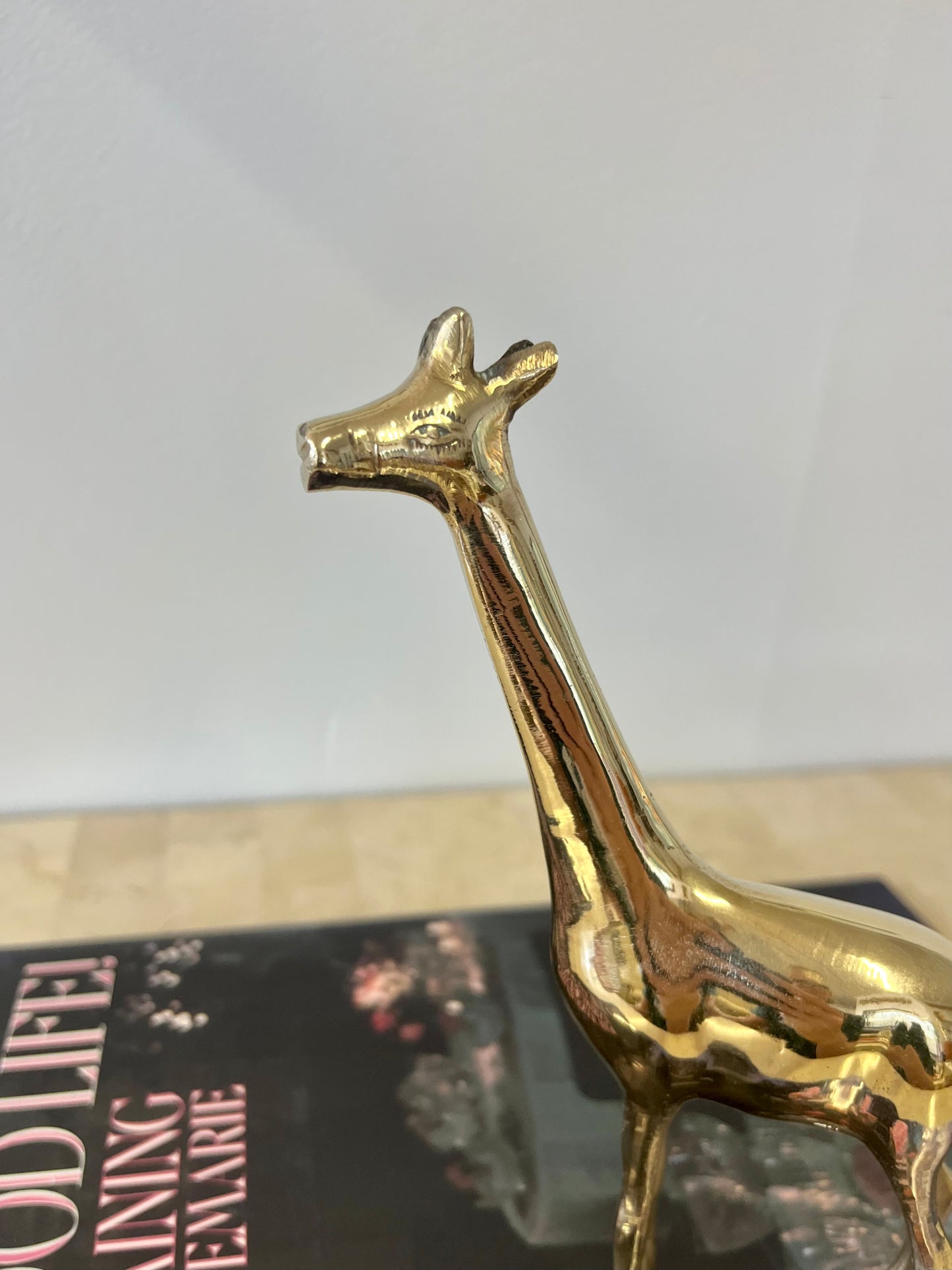 Vintage Brass Giraffe