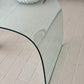 Postmodern Glass and Iron Waterfall Accent Table