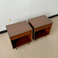 Pair MCM RWay Walnut Nightstands