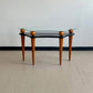 Postmodern Wavy Glass and Lacquer Console Table