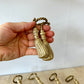 Vintage Mid Century Solid Brass Tassel Napkin Rings