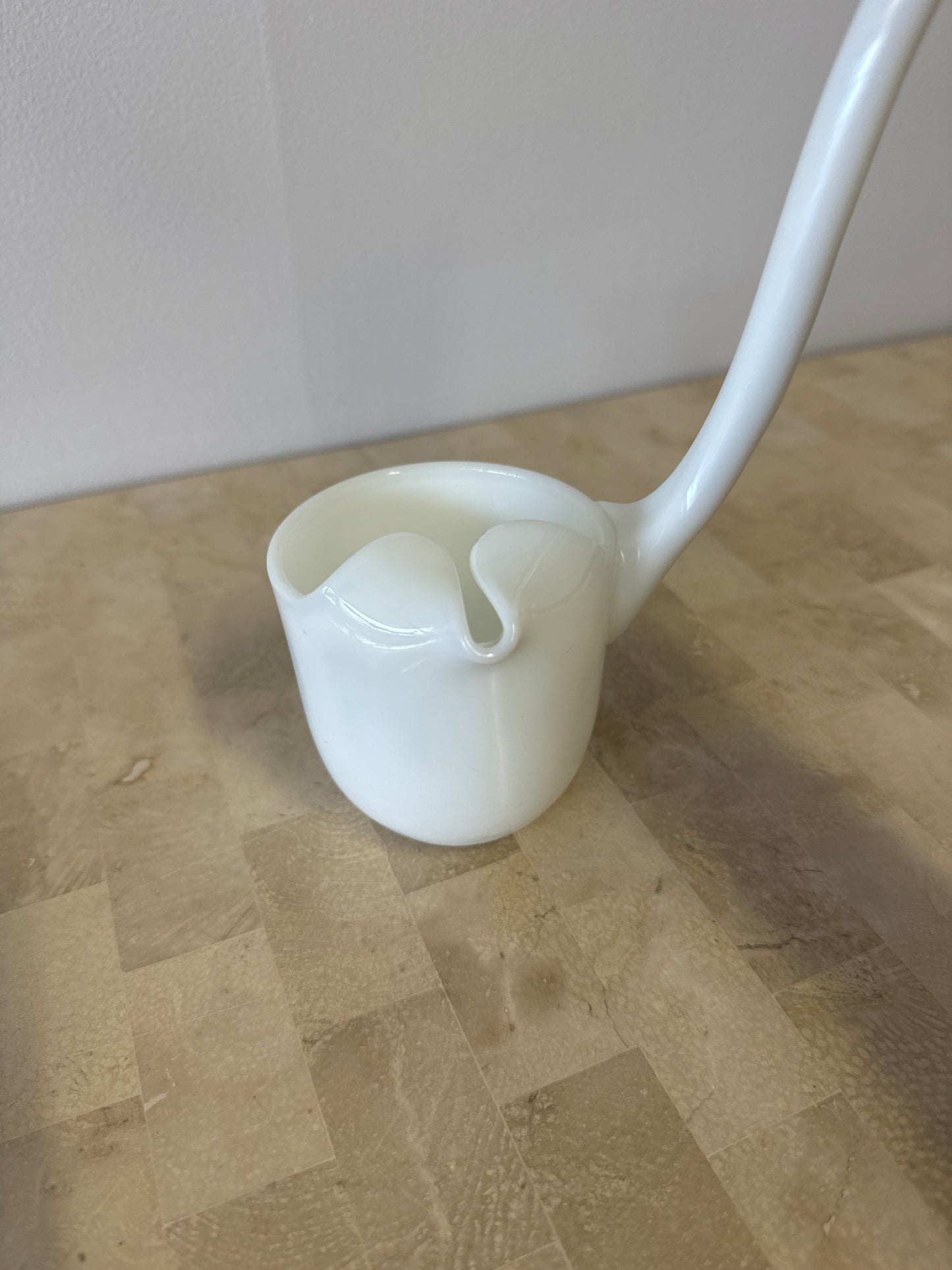 Vintage Westmoreland Milk Glass Punch Bowl Ladle