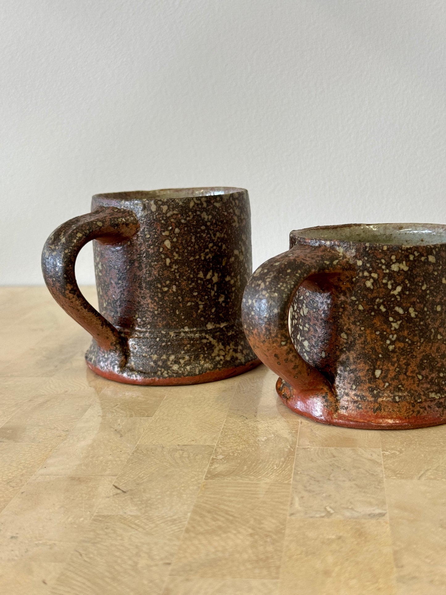 Pair Vintage 2003 Studio Pottery Mugs