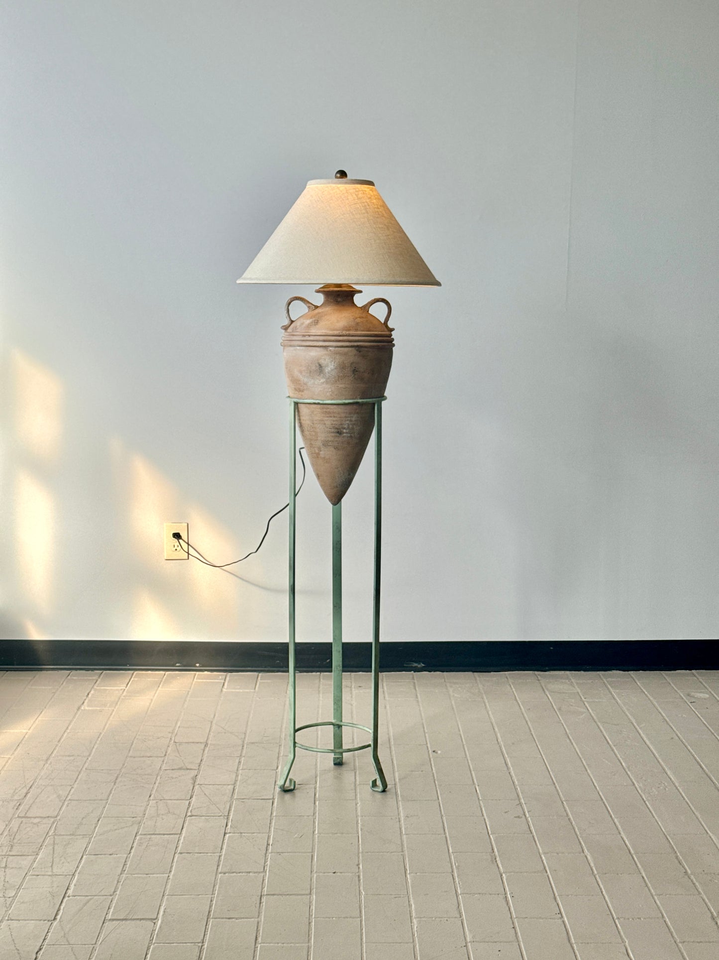 Postmodern Floating Ceramic Urn Lamp