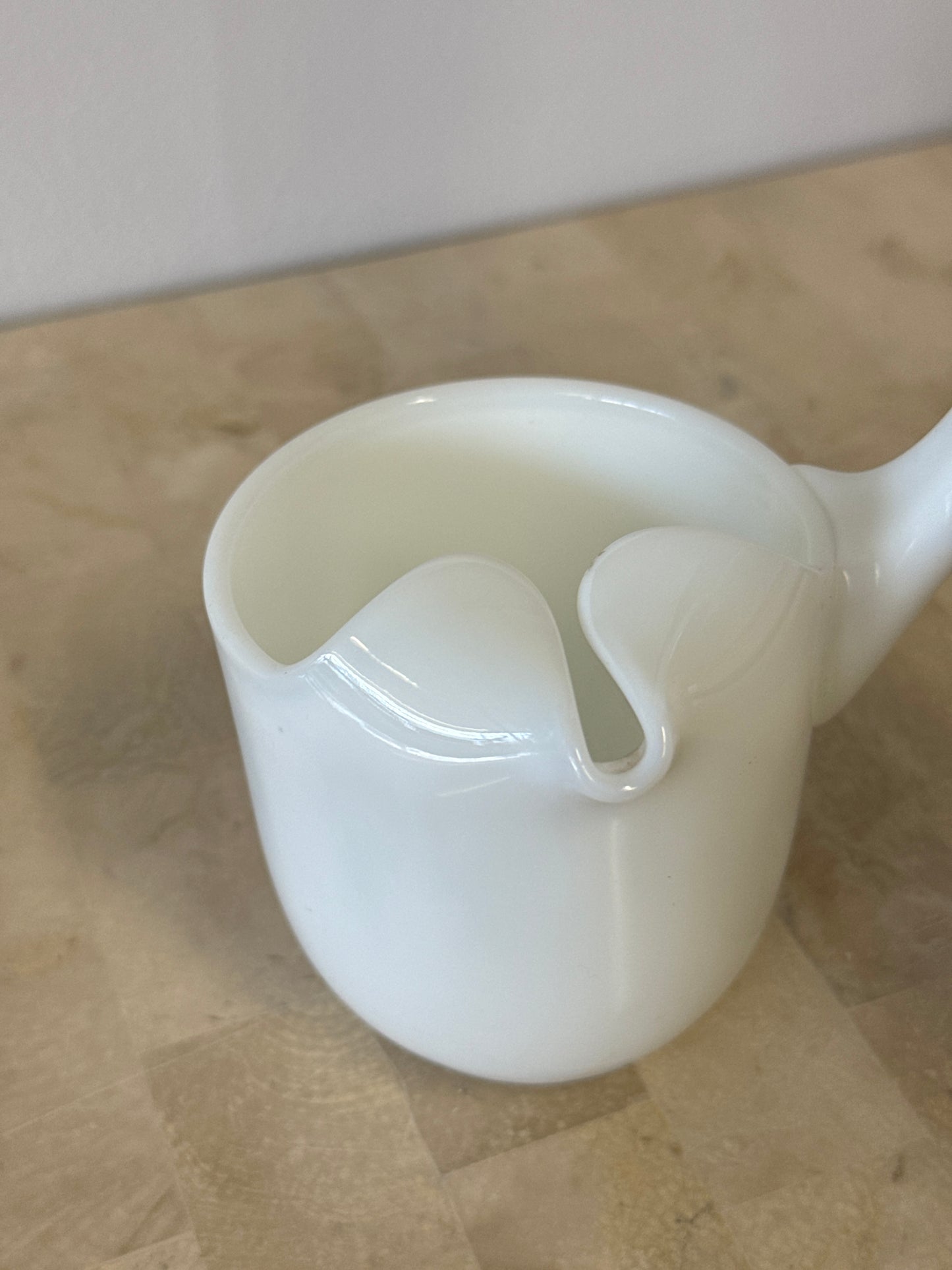 Vintage Westmoreland Milk Glass Punch Bowl Ladle