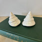 Vintage Ceramic Opalescent Seashell Salt & Pepper Shakers