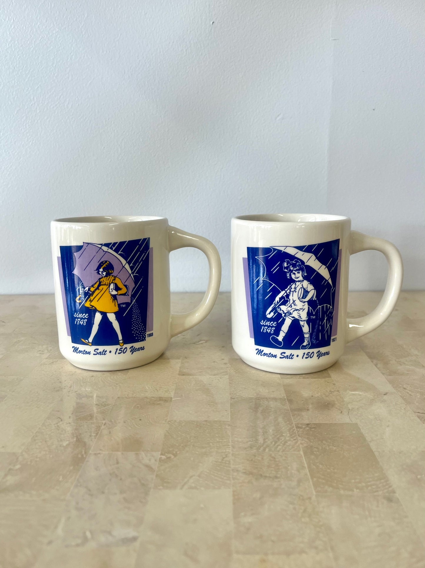 Vintage 1998 Morton Salt 150th Anniversary Mugs