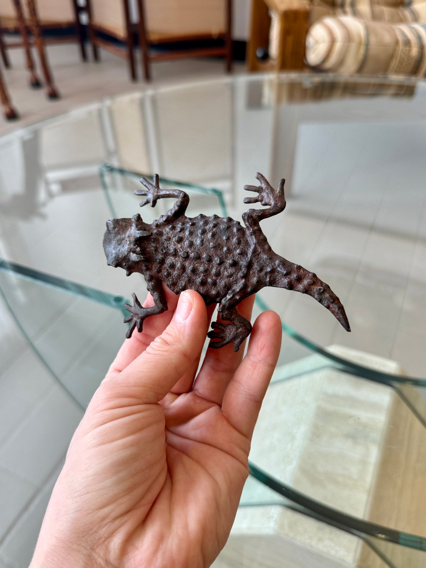 Vintage Bronze Lizard Figurine