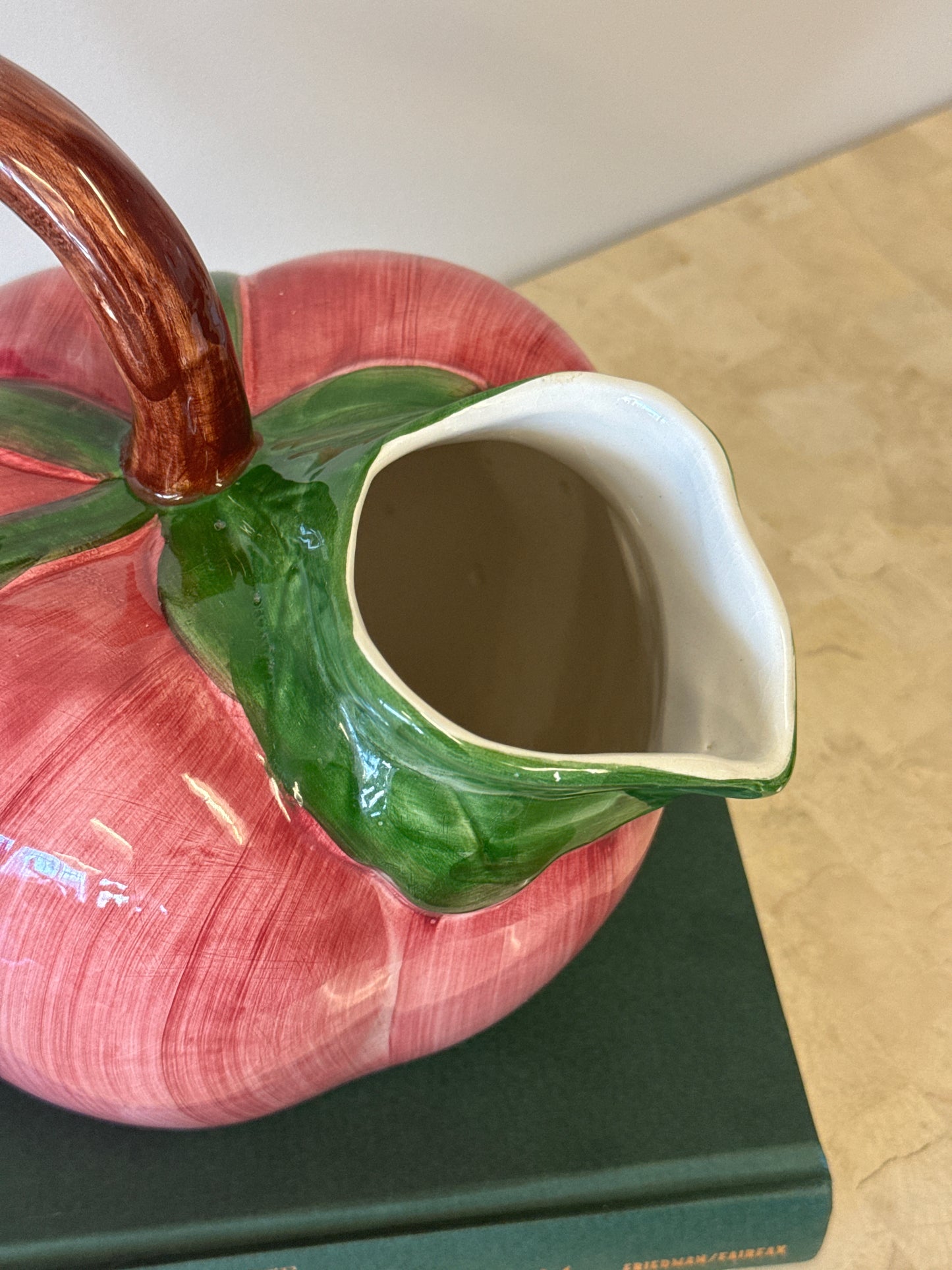 Vintage Hand Painted Ceramic Tomato Pitcher