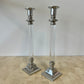 Vintage Lucite & Silverplate Candlesticks