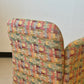 Vintage Postmodern Chiclet Style Arm Chairs