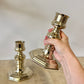 Vintage Chunky Brass Candlesticks