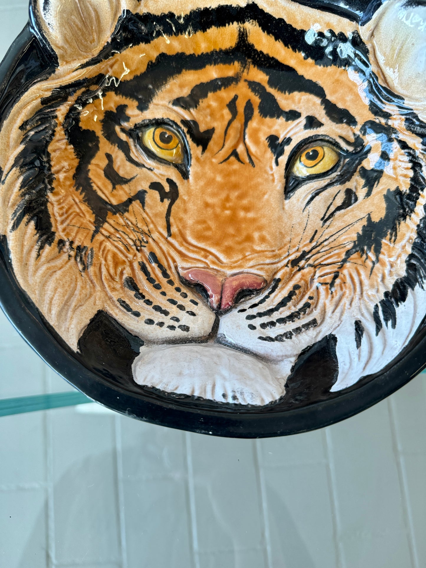 Vintage Italian Ceramic Tiger Bowl