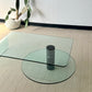 Postmodern Two-tiered Glass Waterfall Coffee Table