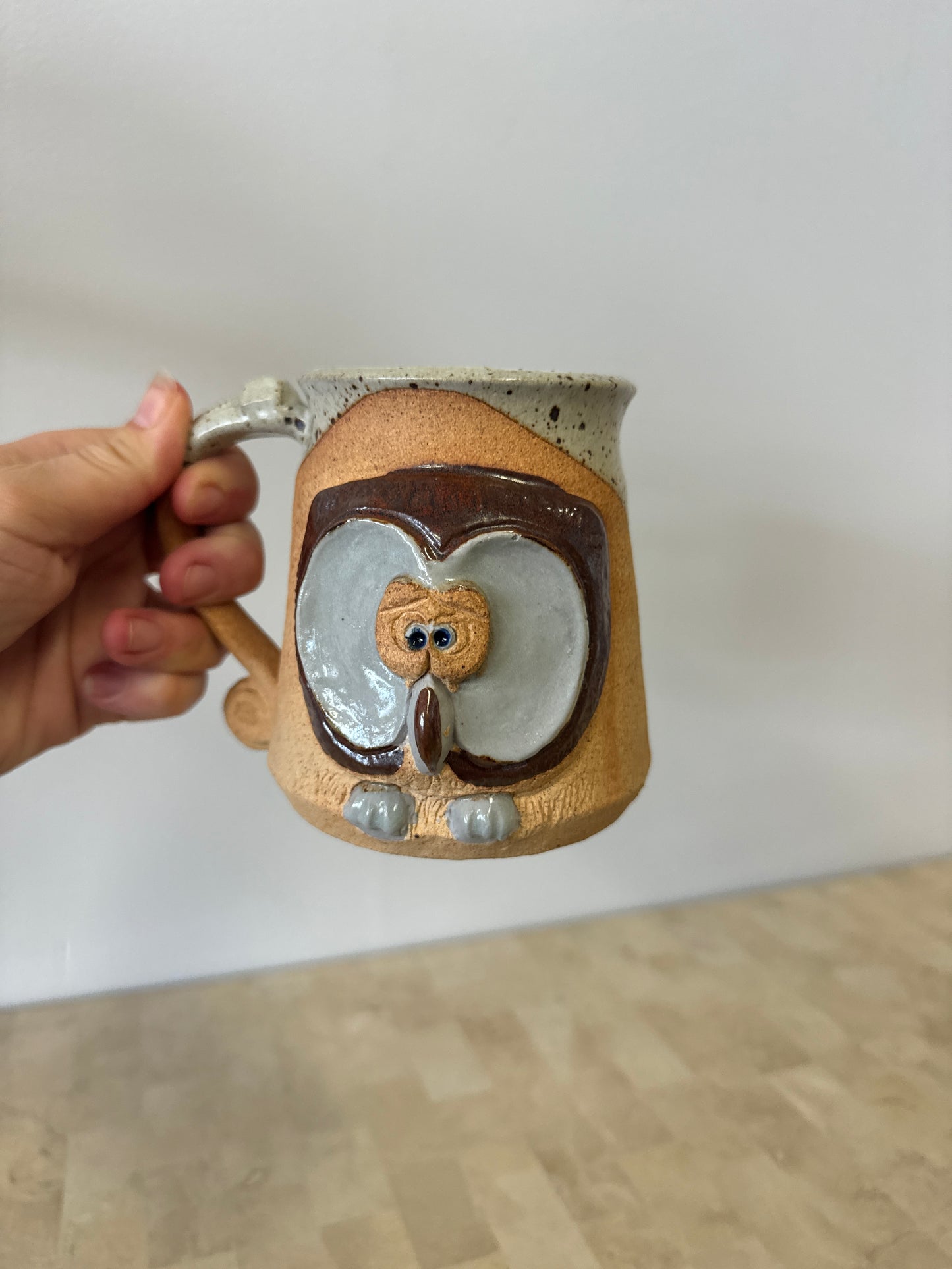 Stoneware Owl Mug