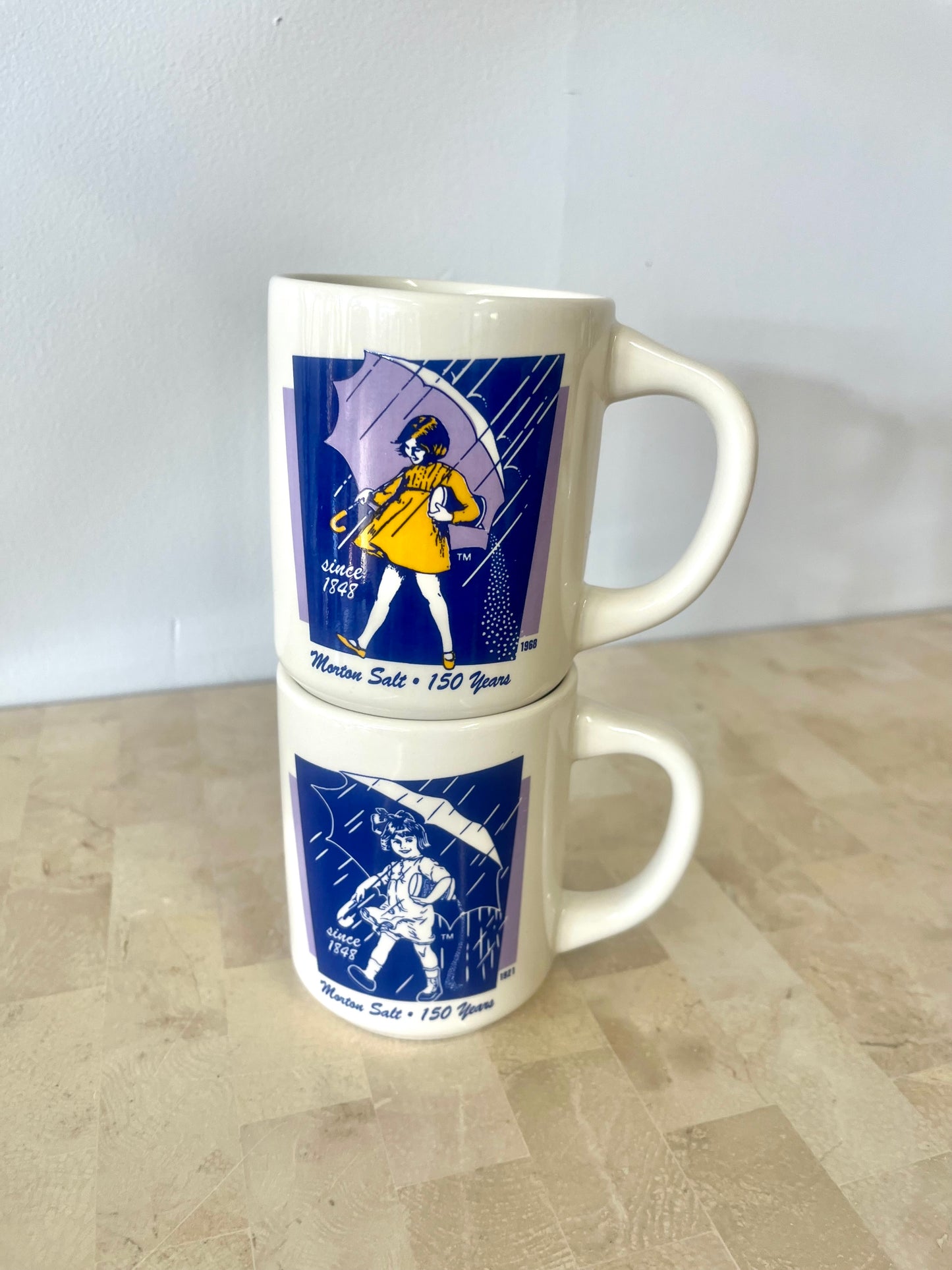 Vintage 1998 Morton Salt 150th Anniversary Mugs