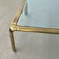 Vintage Brushed Brass & Glass Coffee Table by John Widdicomb