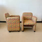 Vintage Postmodern Chiclet Style Arm Chairs