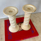 Vintage 1997 Spiral Plaster Candlesticks