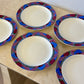 Set Five Vintage 1994 Memphis Style Majesticware “Twilight” Salad Plates