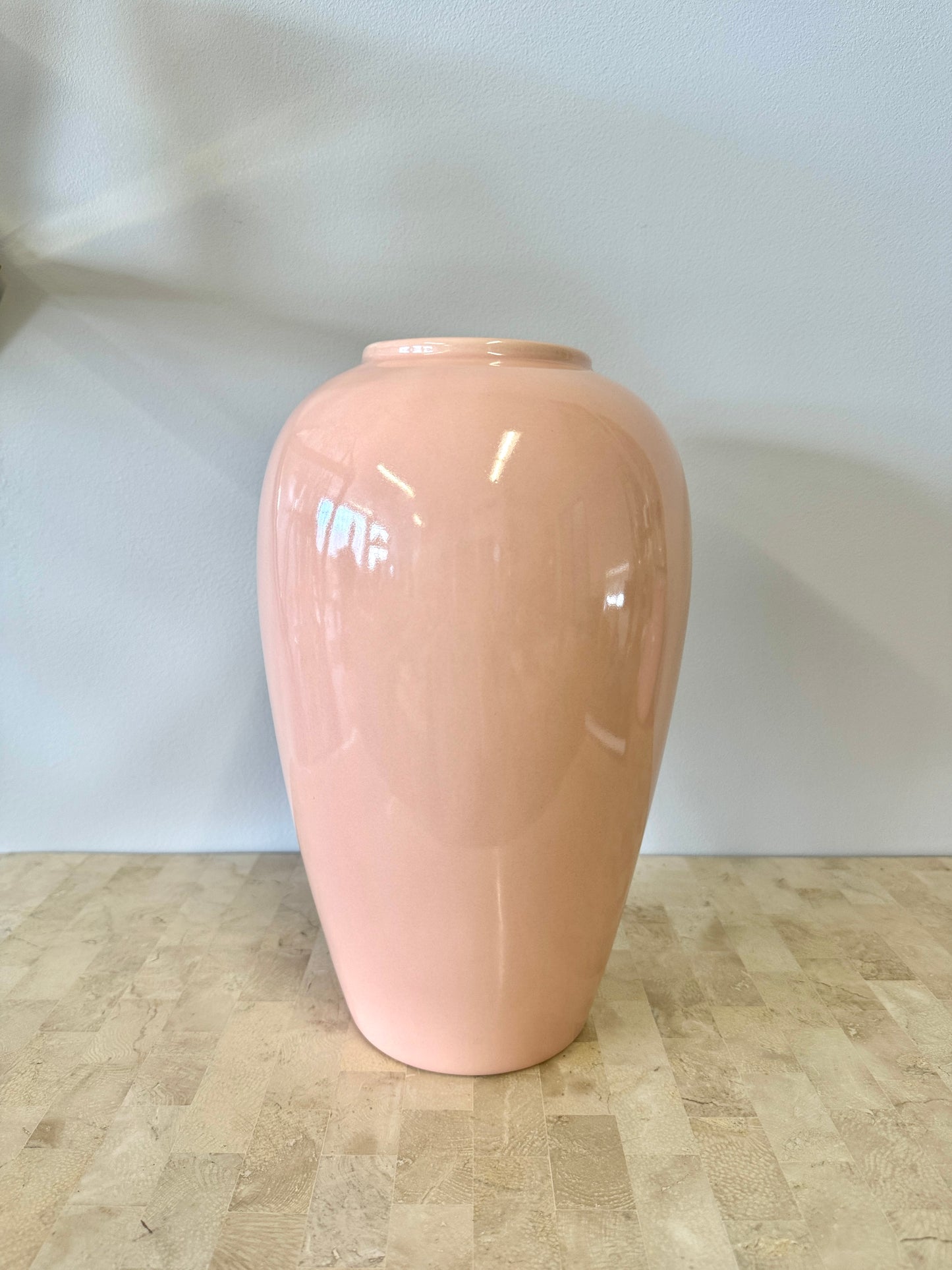 Vintage 1989 Pale Peach Haeger Vase