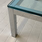 Milo Baughman Style Mid Century Chrome and Glass Coffee Table