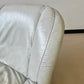 Postmodern Light Grey Leather Swivel Slipper Lounge Chair