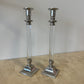 Vintage Lucite & Silverplate Candlesticks