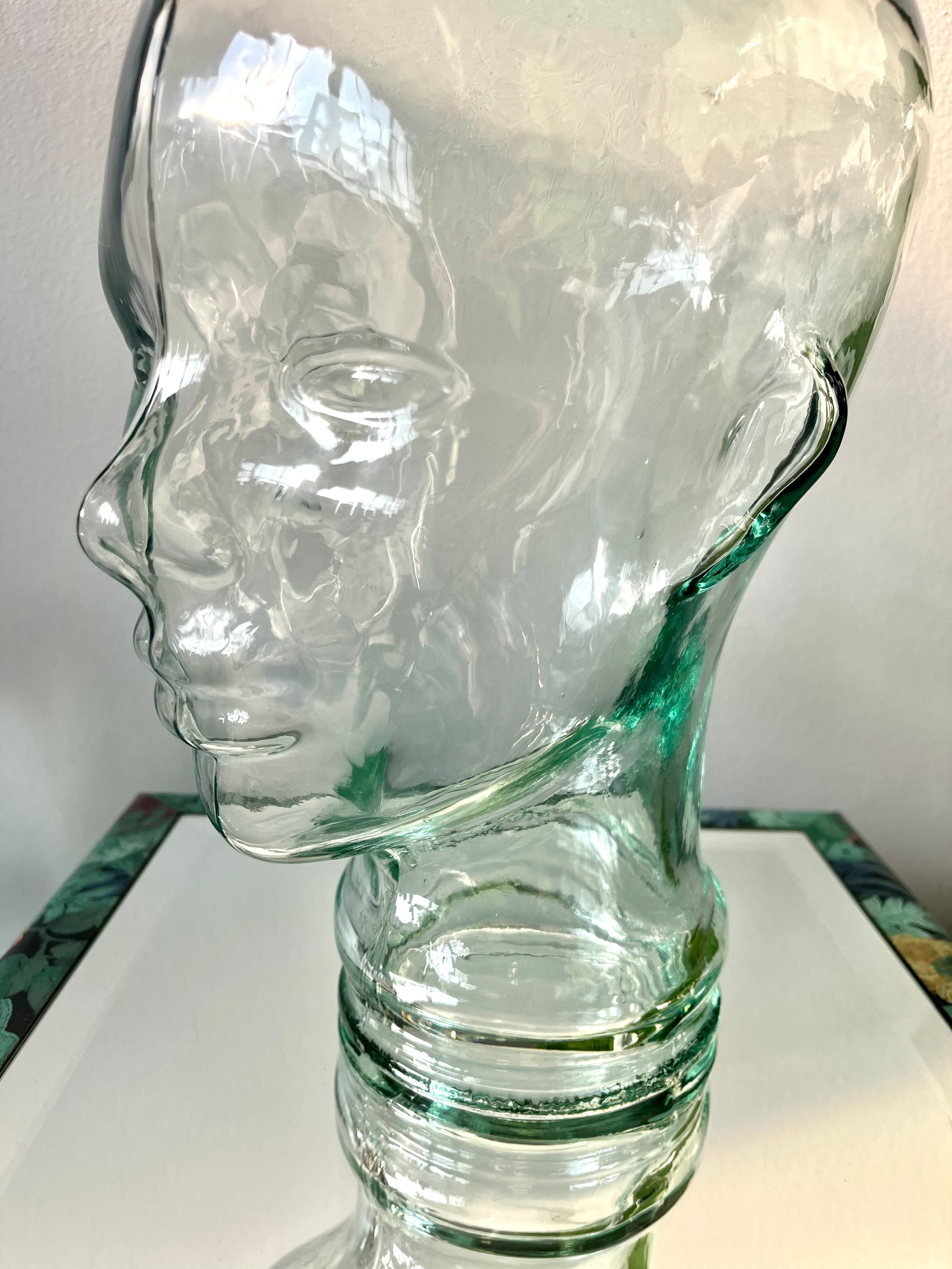 Vintage Molded Glass 10” Mannequin good Head